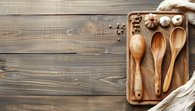 Кухонные принадлежности на столе